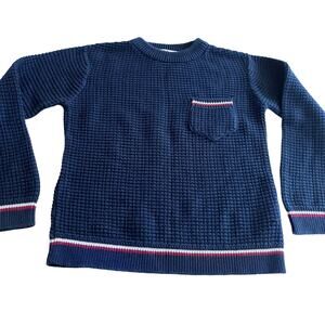EBBE boys navy knotched organic cotton sweater size 110/5